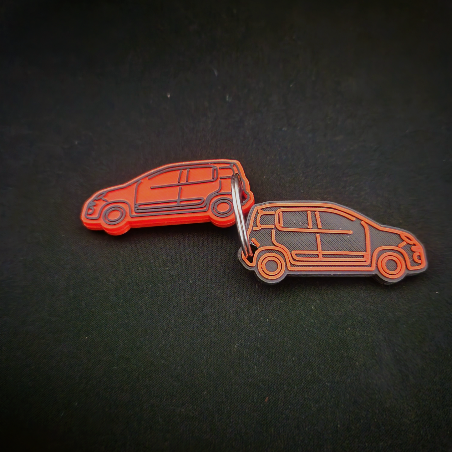 red fiat panda keyrings