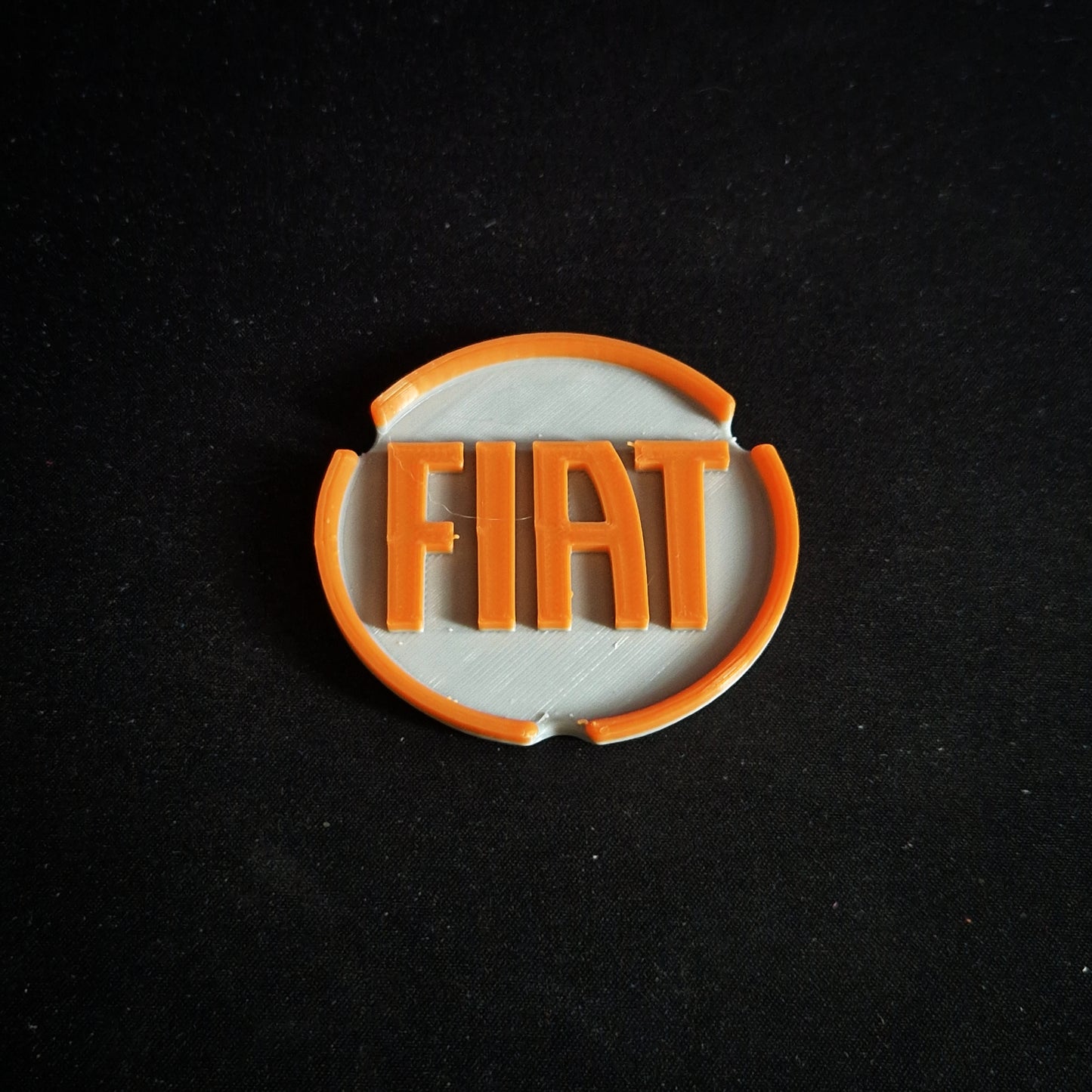fiat panda car coaster cup holder insert - grey and orange