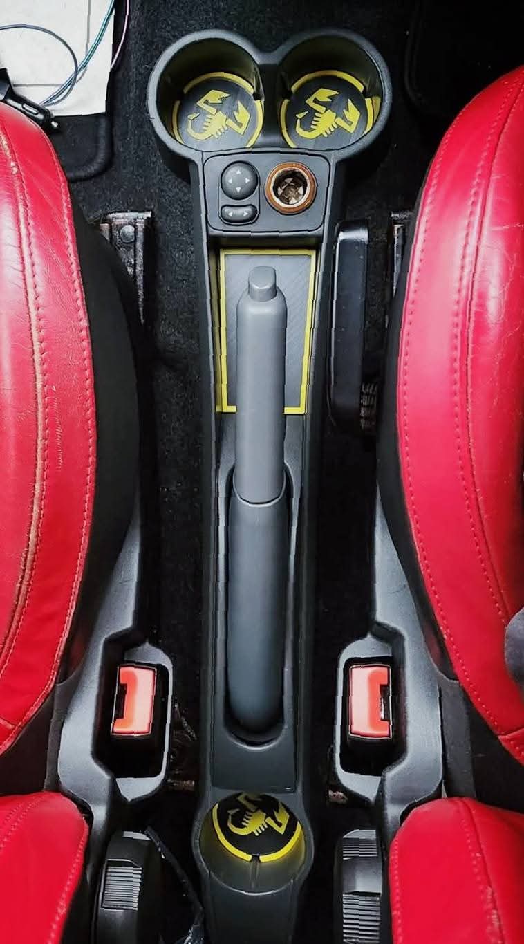 FIAT PANDA cup holder coaster insert's - SCORPION