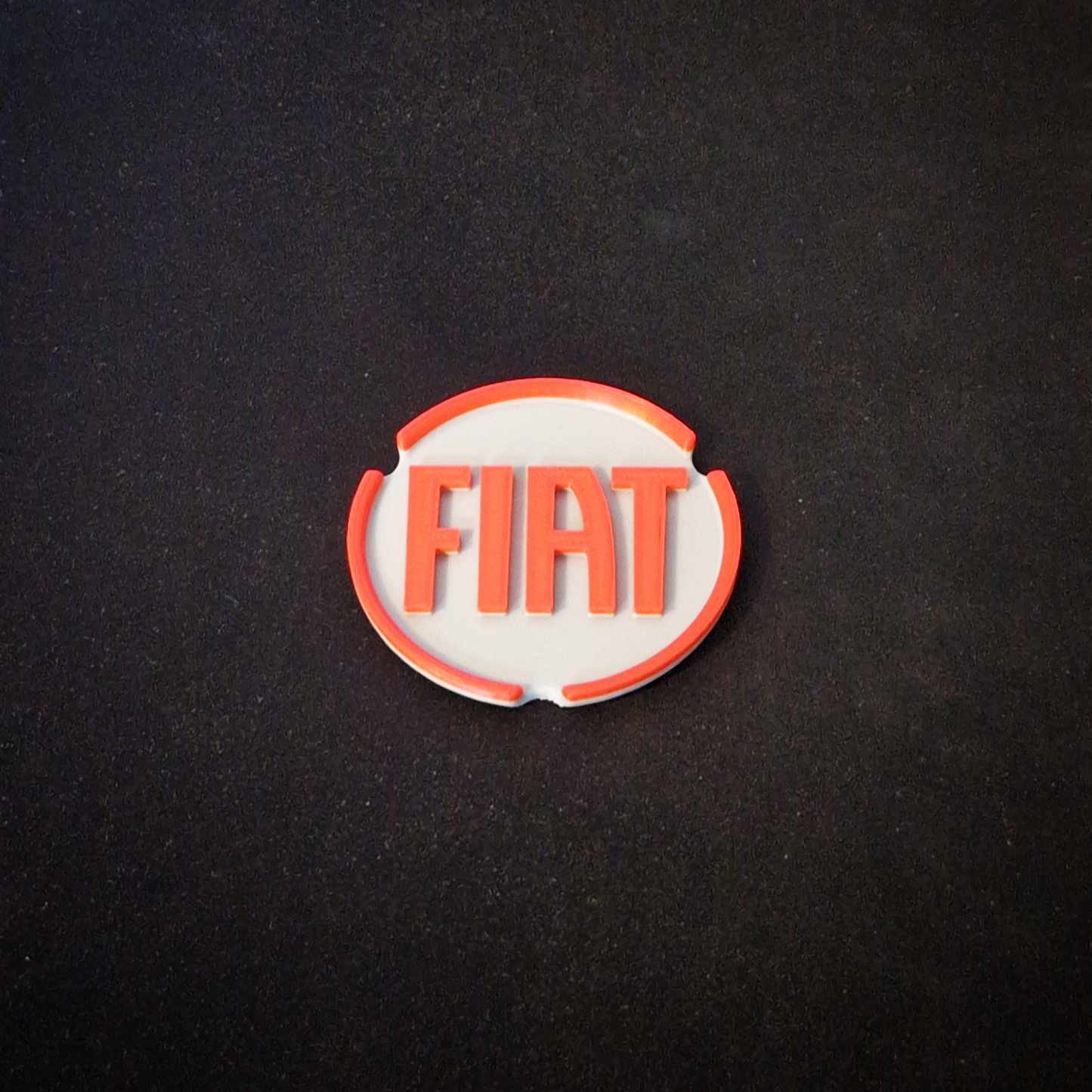 fiat panda car coaster cup holder insert - grey and red