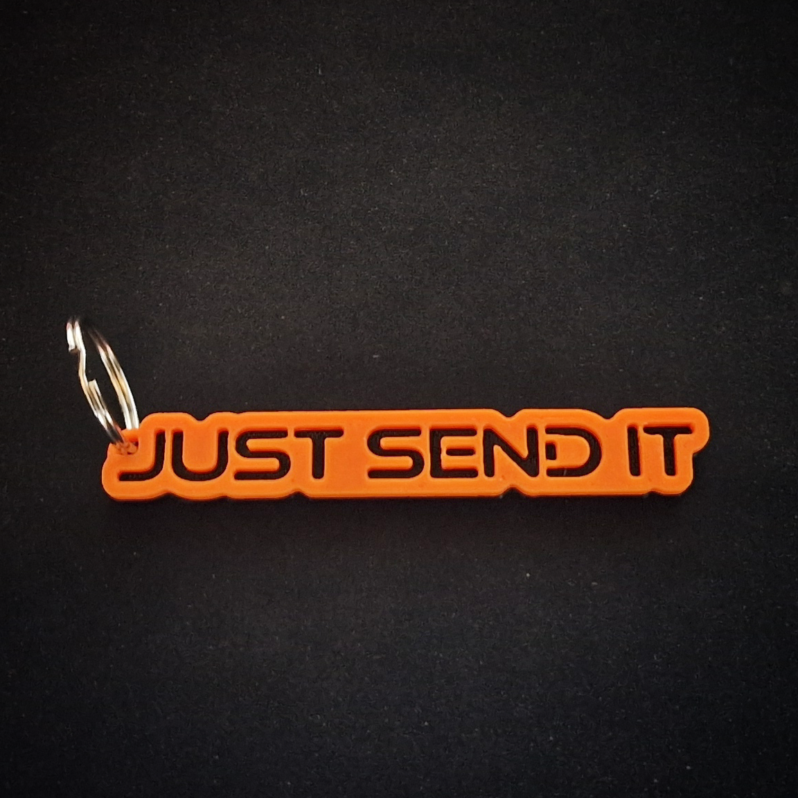 orange just send it keyring for car keys