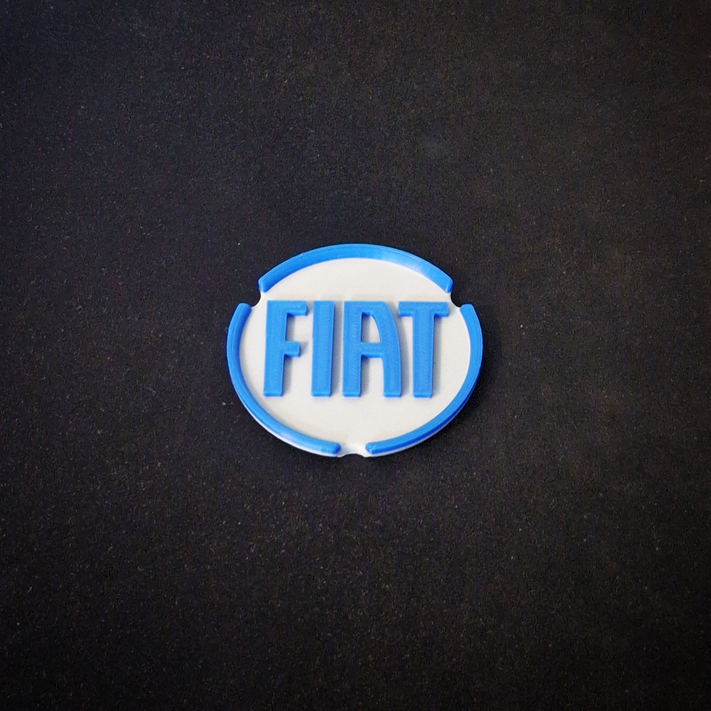 fiat panda car coaster cup holder insert - grey and blue