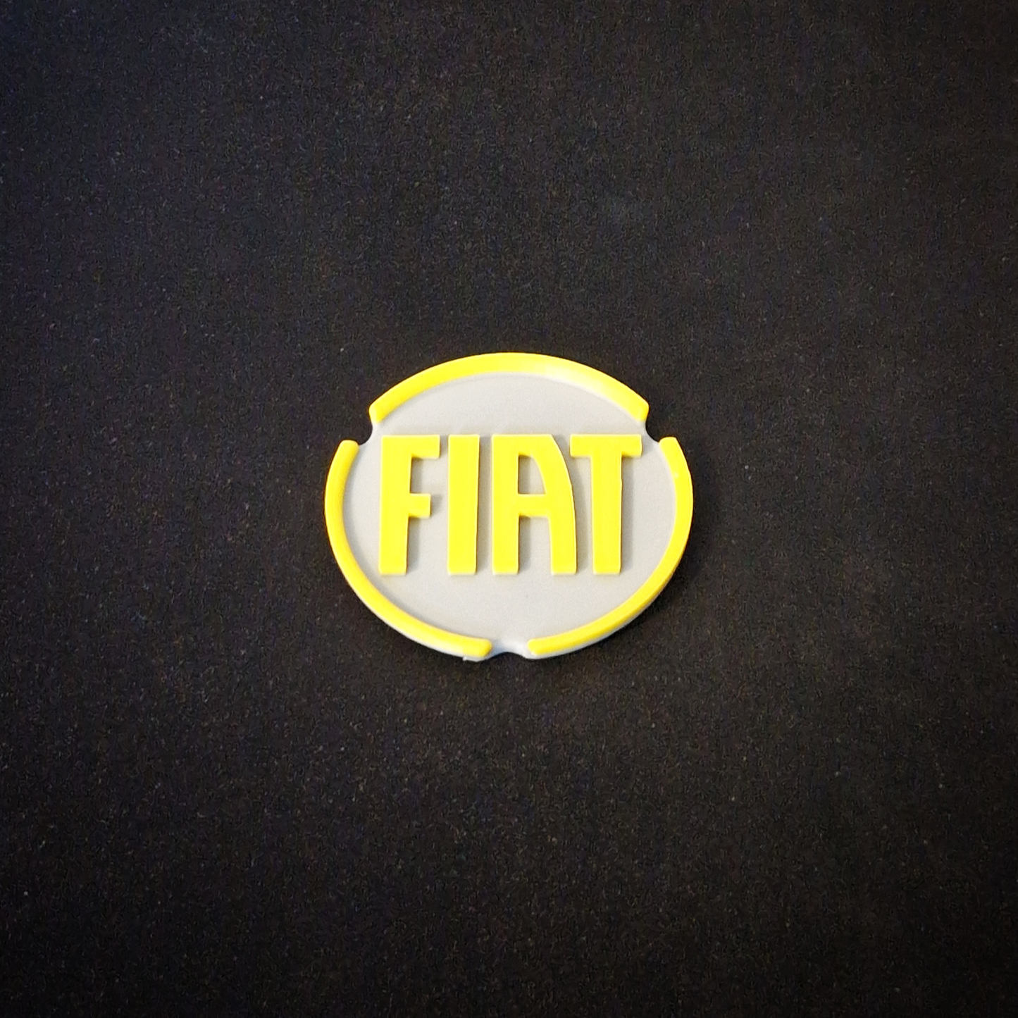 fiat panda car coaster cup holder insert - grey and yellow