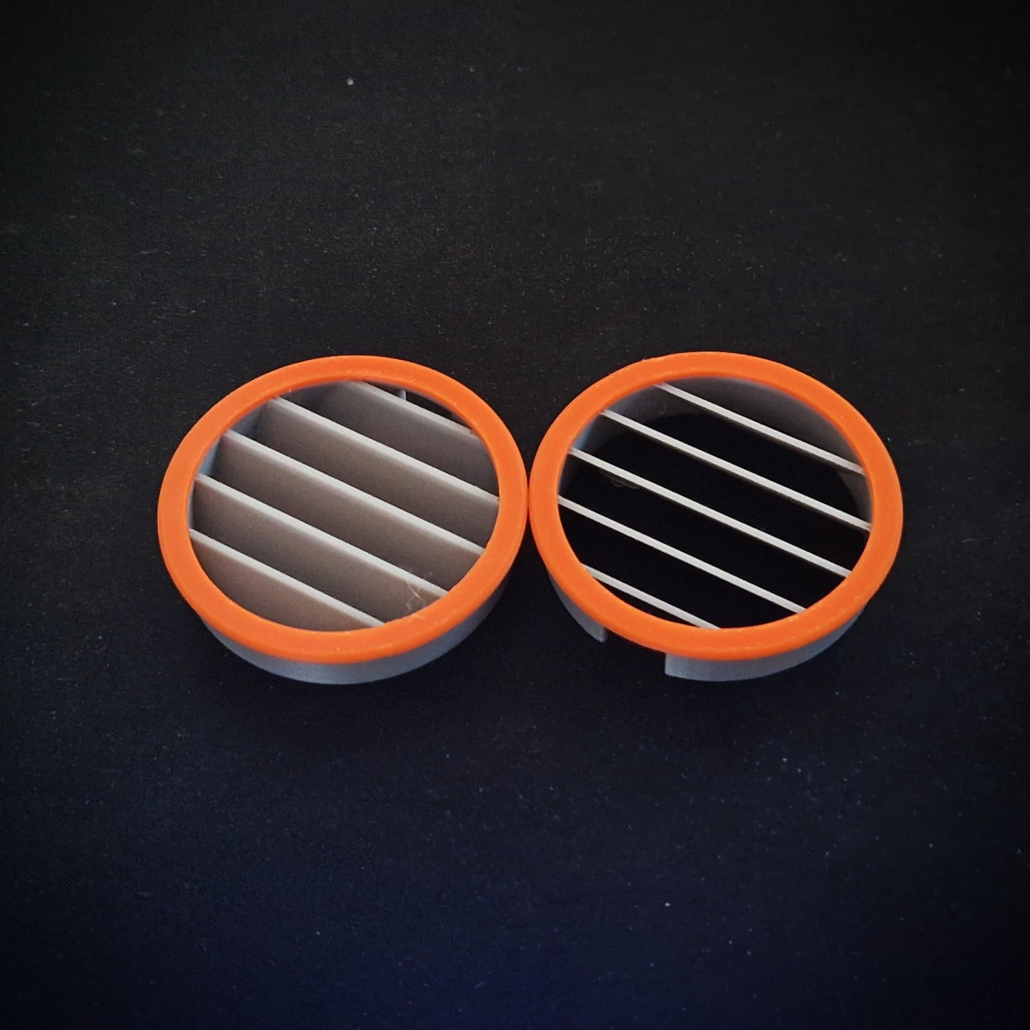 Grey and Orange FIAT PANDA 169 Side Vents