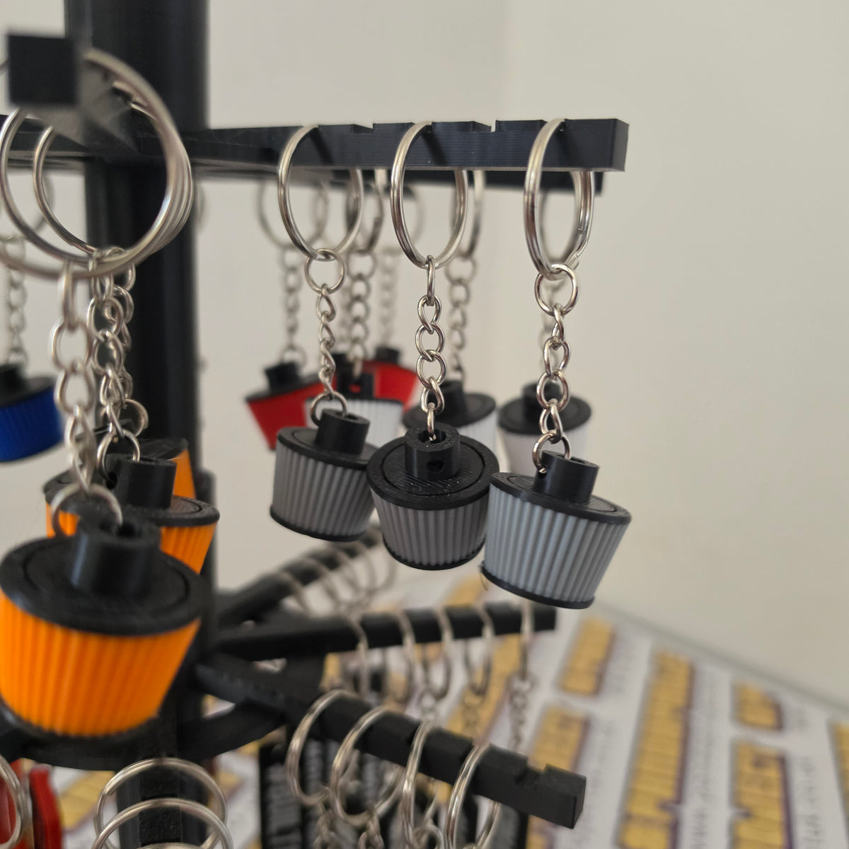 Cone Air Filter Keyring - Accessory for Car Keys