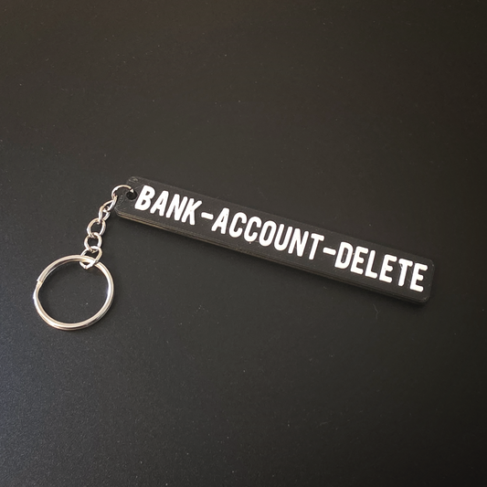 Bank-Account-Delete keyring - Accessory for Car Keys