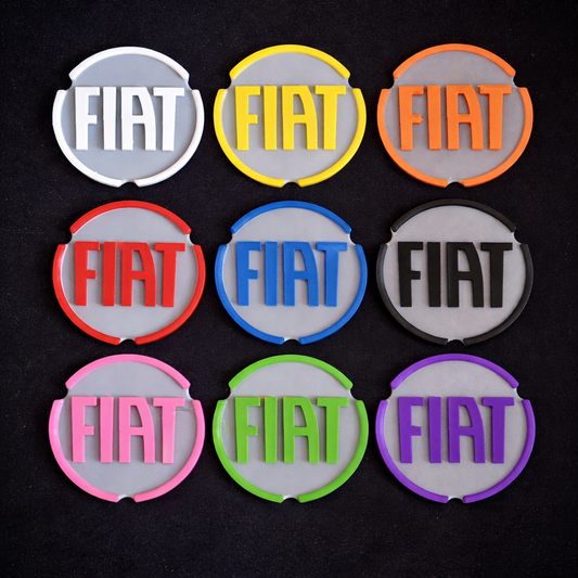 FIAT PANDA Cup Holder Coaster Insert's - Grey Base