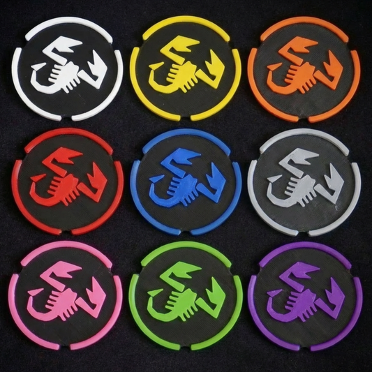 FIAT PANDA cup holder coaster insert's - SCORPION