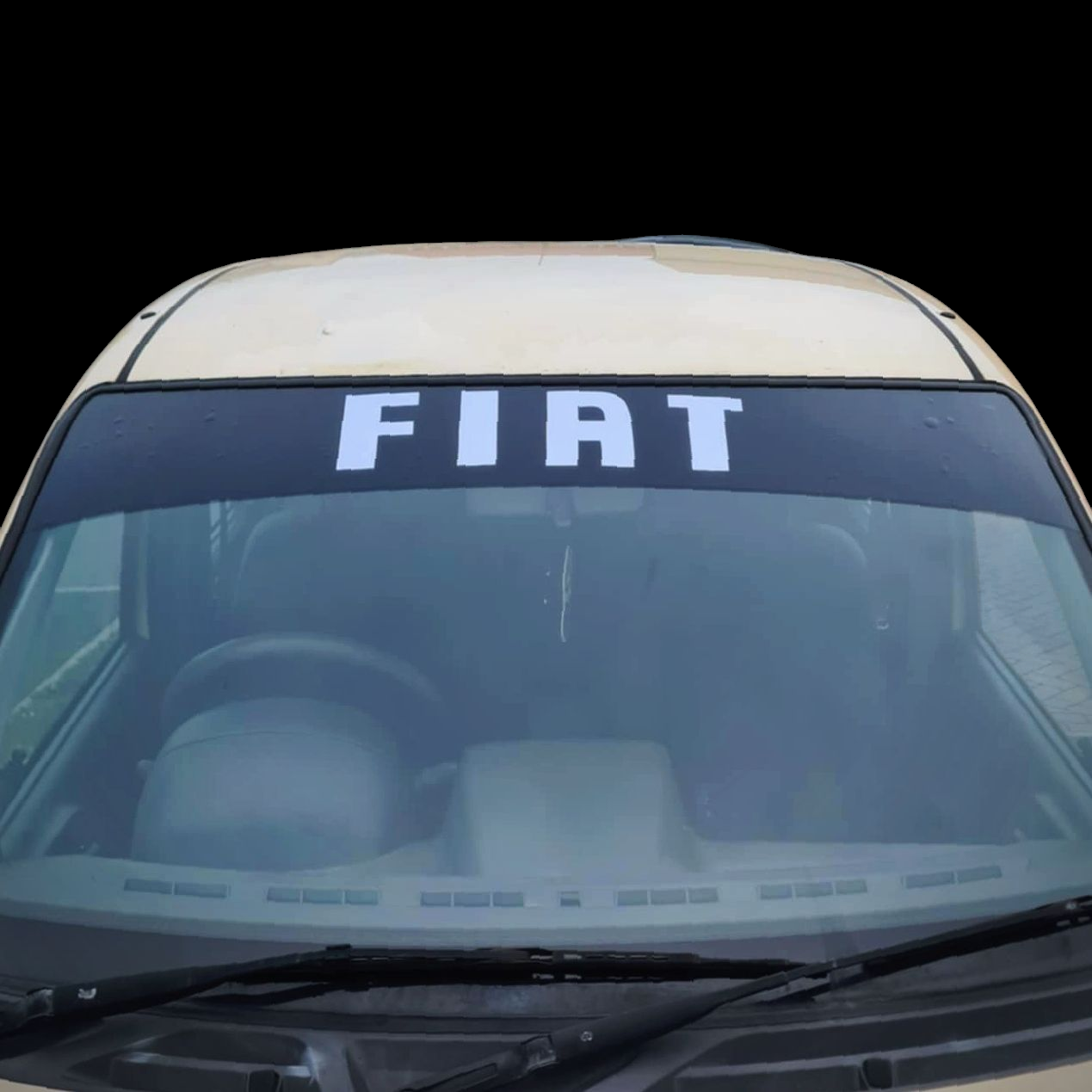 Sunstrip with 'FIAT' writing