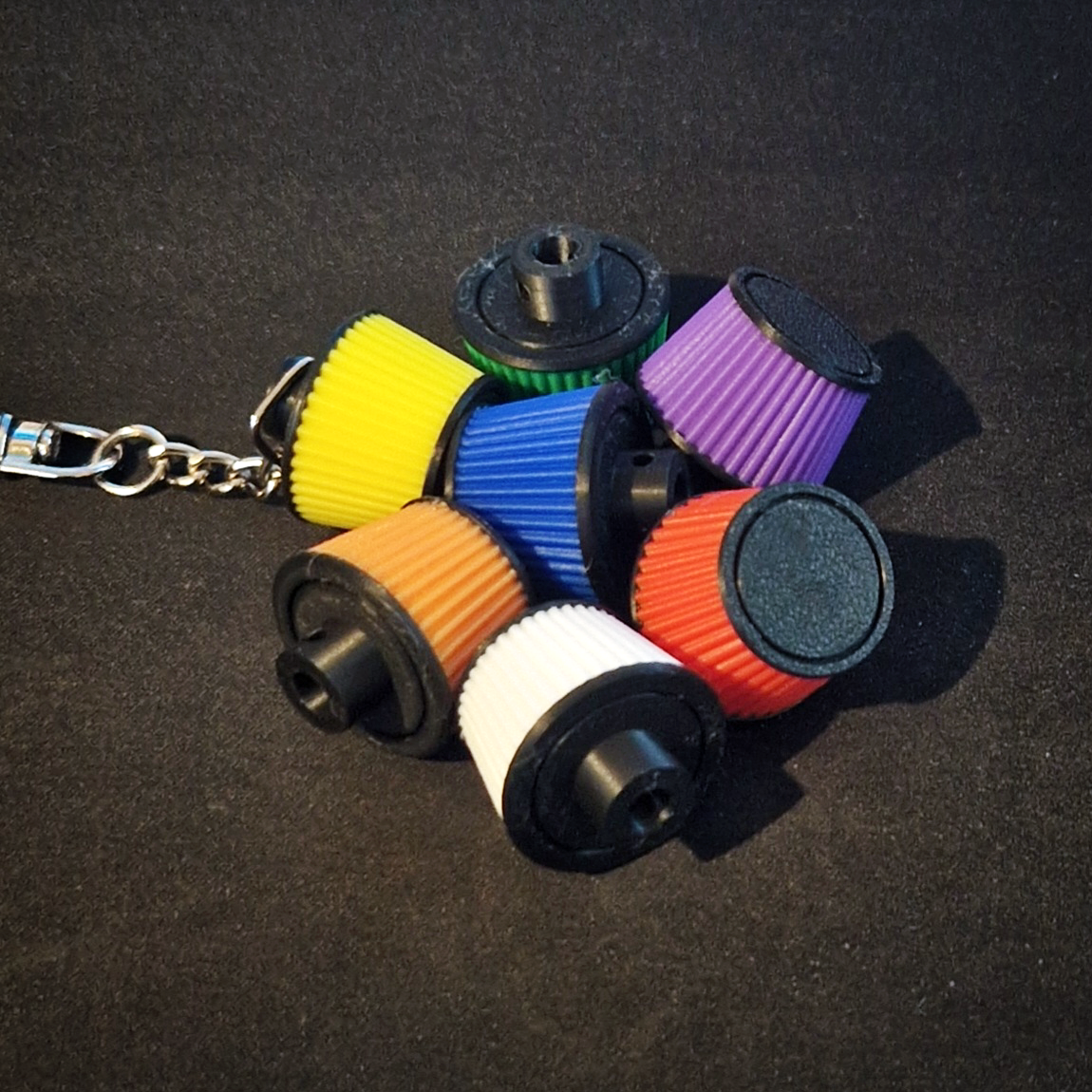 Cone Air Filter Keyring - Accessory for Car Keys